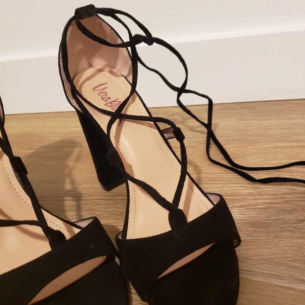 Chamois leather Strappy Stiletto Sandals👠 - Picture 14 of 14
